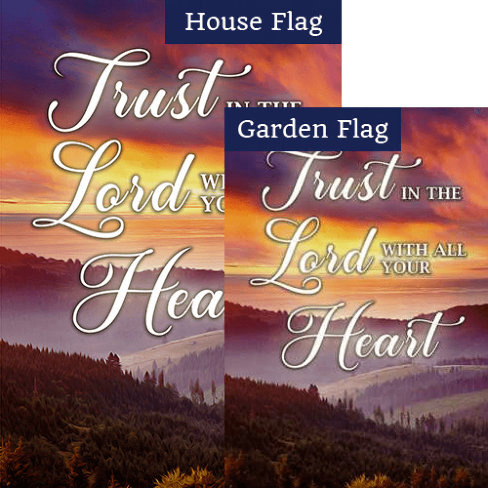 Trust Your Heart To The Lord Flags Set (2 Pieces)