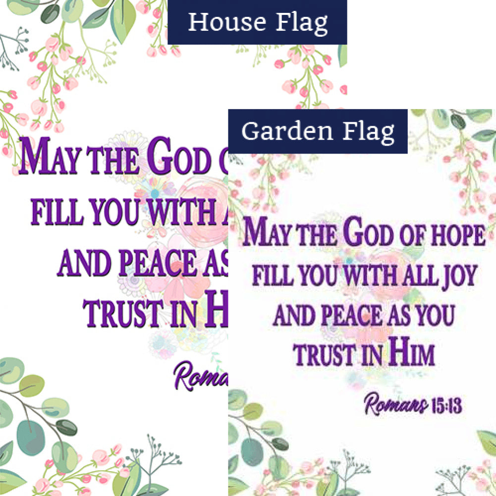 He Fills Me With Joy & Peace Flags Set (2 Pieces)