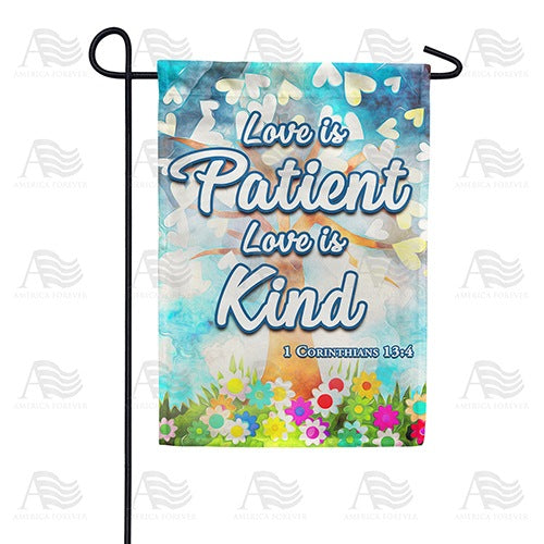 Love Is Bible Verse Double Sided Garden Flag