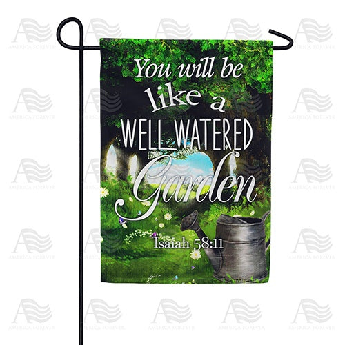 Well-Watered Garden Double Sided Garden Flag