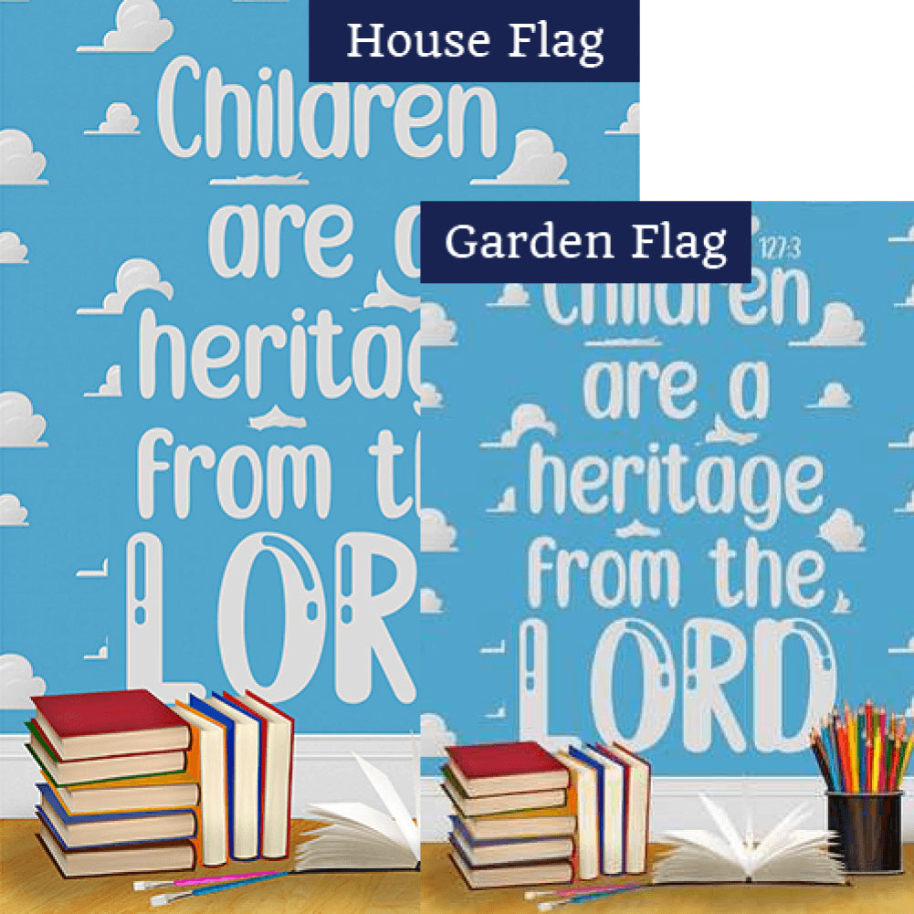Children Are A Blessing Double Sided Flags Set (2 Pieces)