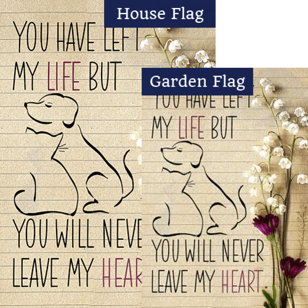 Forever In My Heart Pets Double Sided Flags Set (2 Pieces)