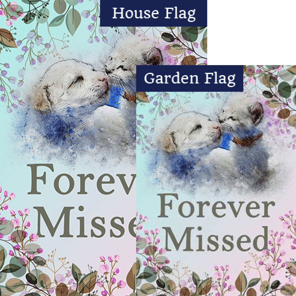 Pet Forever Missed Double Sided Flags Set (2 Pieces)