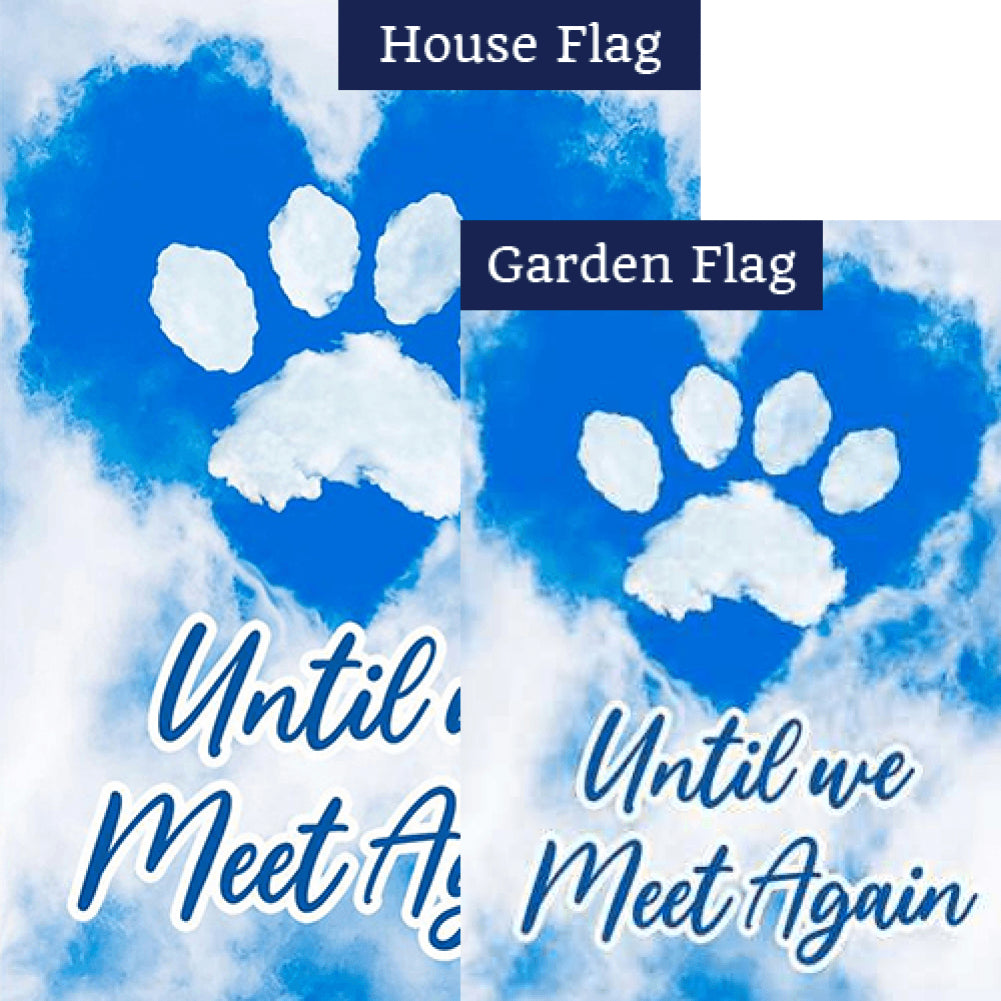 Sky Paw Print Double Sided Flags Set (2 Pieces)