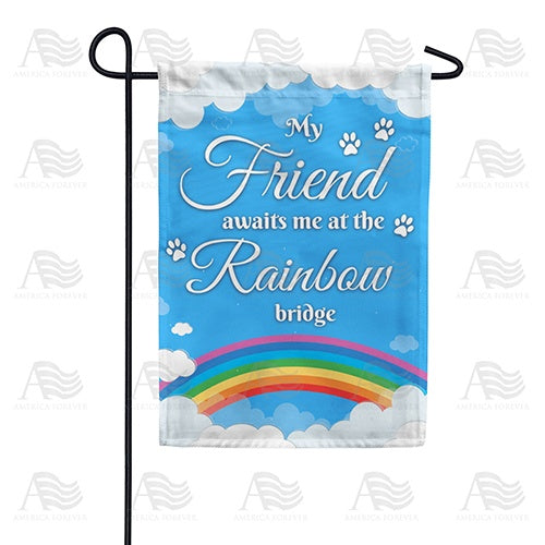 Reuniting On The Rainbow Bridge Double Sided Garden Flag