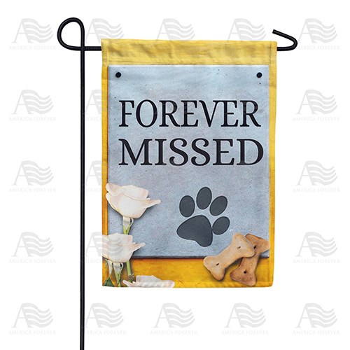 Forever Missed Etched In Stone Double Sided Garden Flag