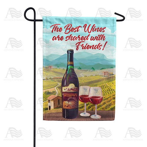 Wine And Friends! Double Sided Garden Flag