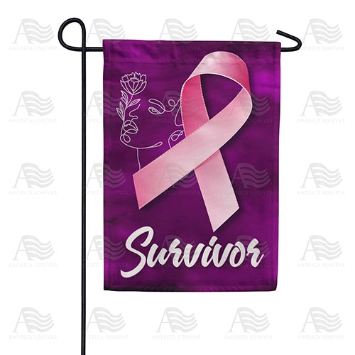 Breast Cancer Survivor Double Sided Garden Flag