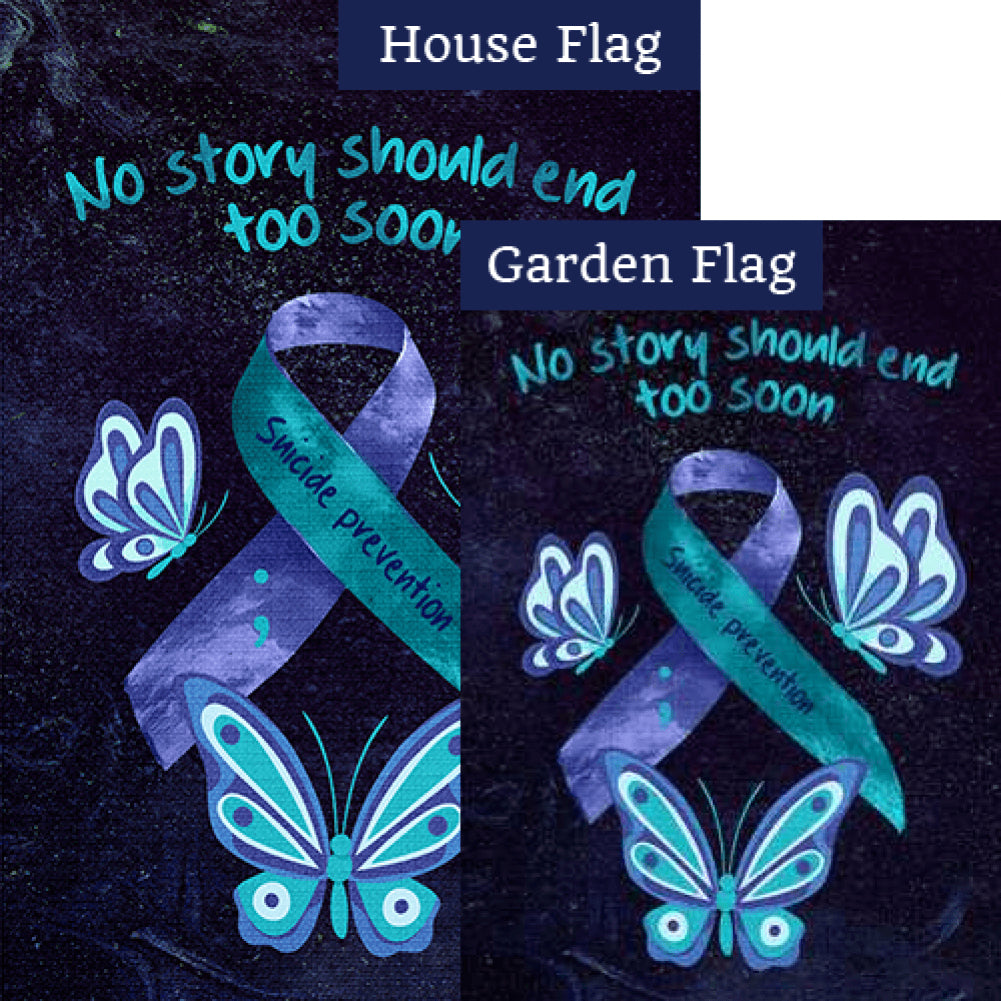 Suicide Prevention Double Sided Flags Set (2 Pieces)