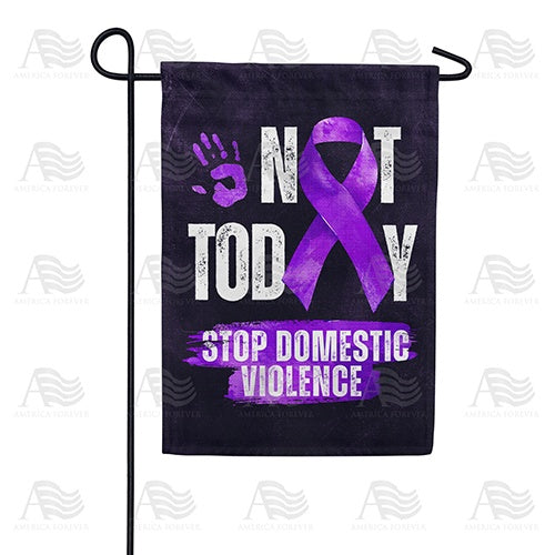 Stop Domestic Violence Double Sided Garden Flag