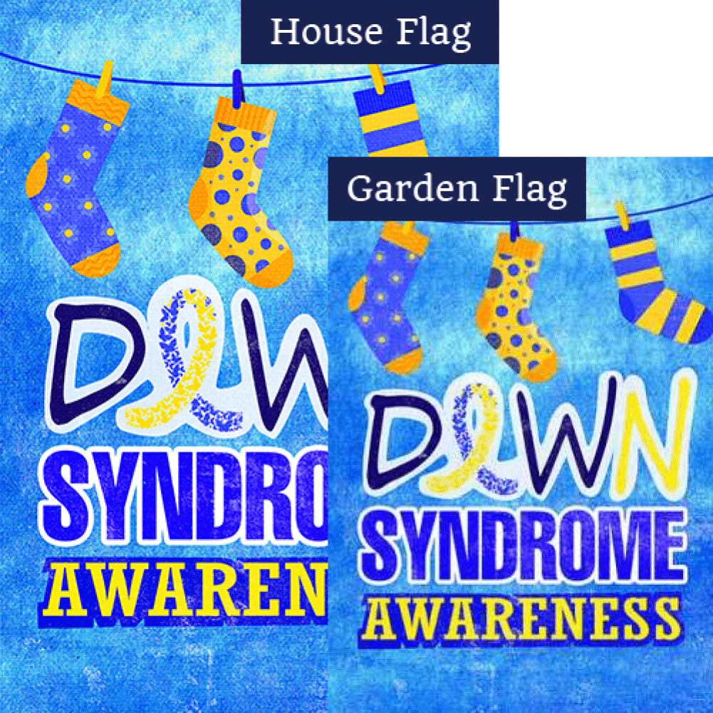 Down Syndrome Awareness Double Sided Flags Set (2 Pieces)