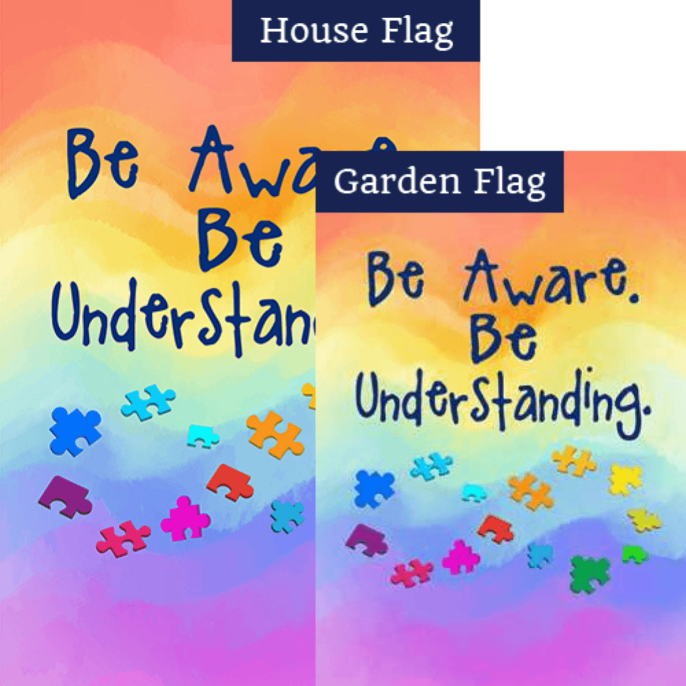 Many Pieces Of Autism Double Sided Flags Set (2 Pieces)