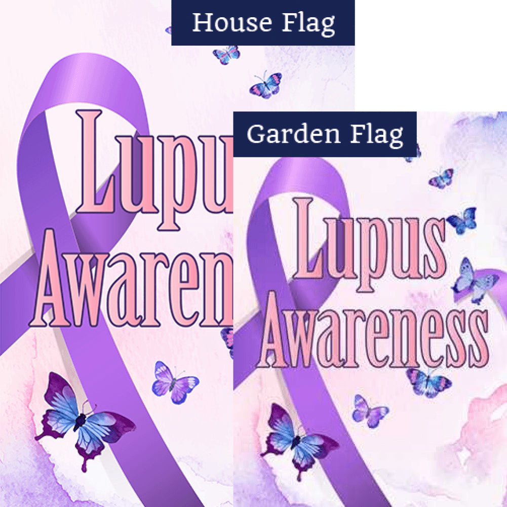 Lupus Awareness Double Sided Flags Set (2 Pieces)