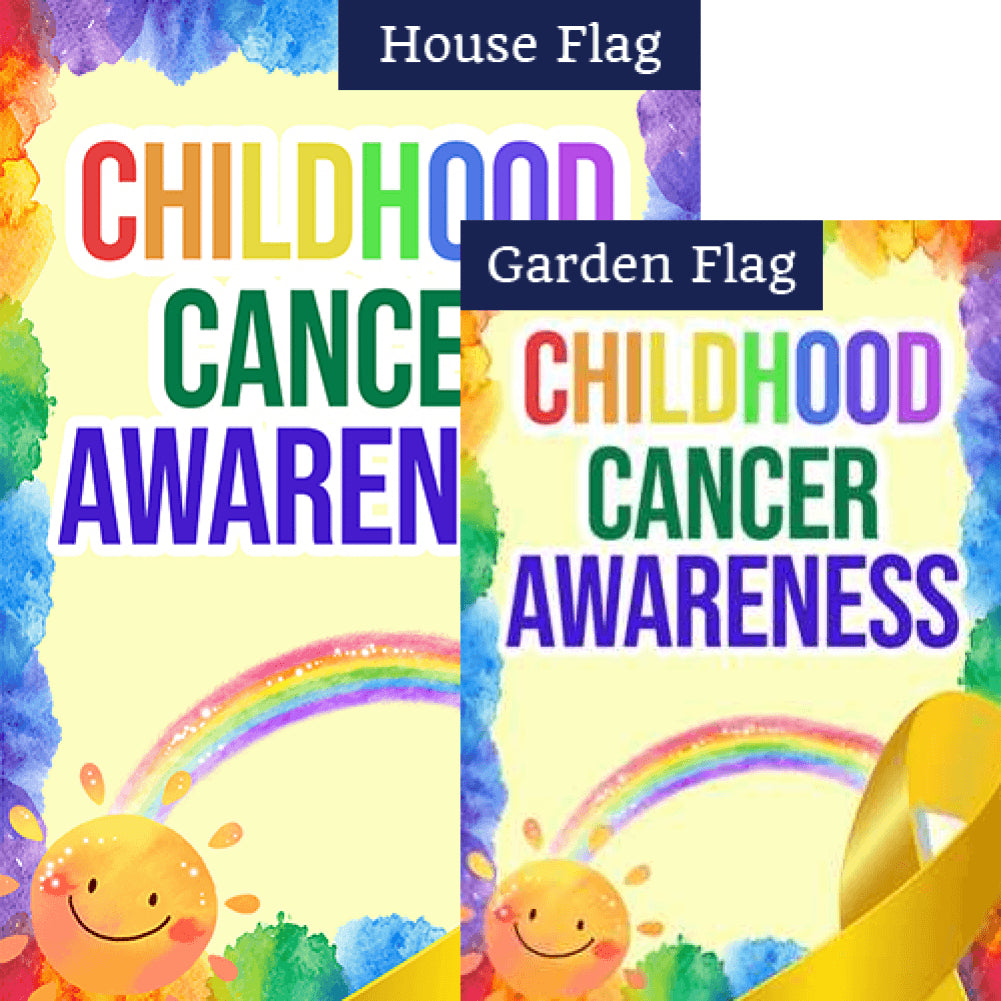 Childhood Cancer Awareness Double Sided Flags Set (2 Pieces)