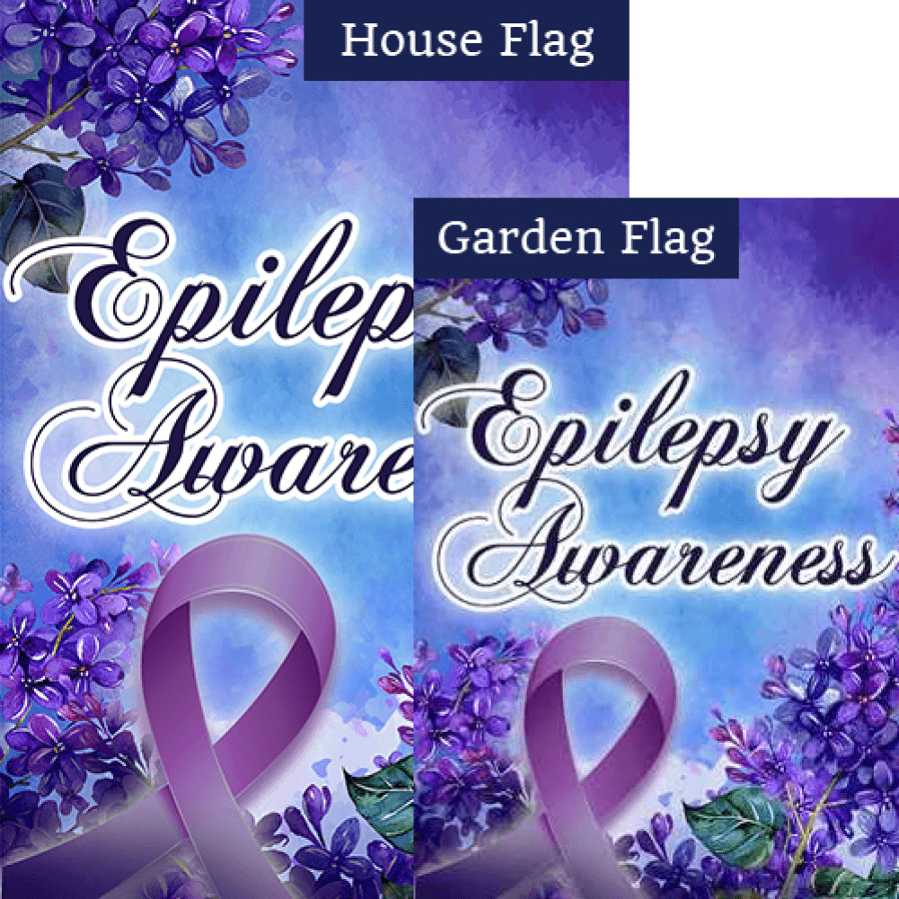 Epilepsy Awareness Double Sided Flags Set (2 Pieces)