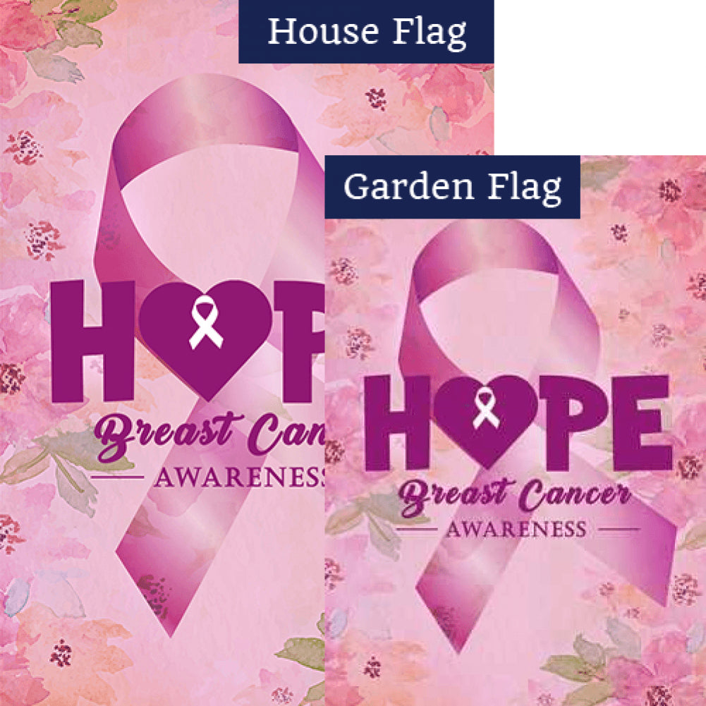 Breast Cancer Awareness Double Sided Flags Set (2 Pieces)