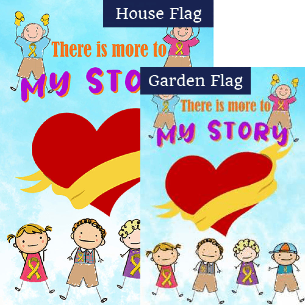 Young Cancer Warriors Double Sided Flags Set (2 Pieces)