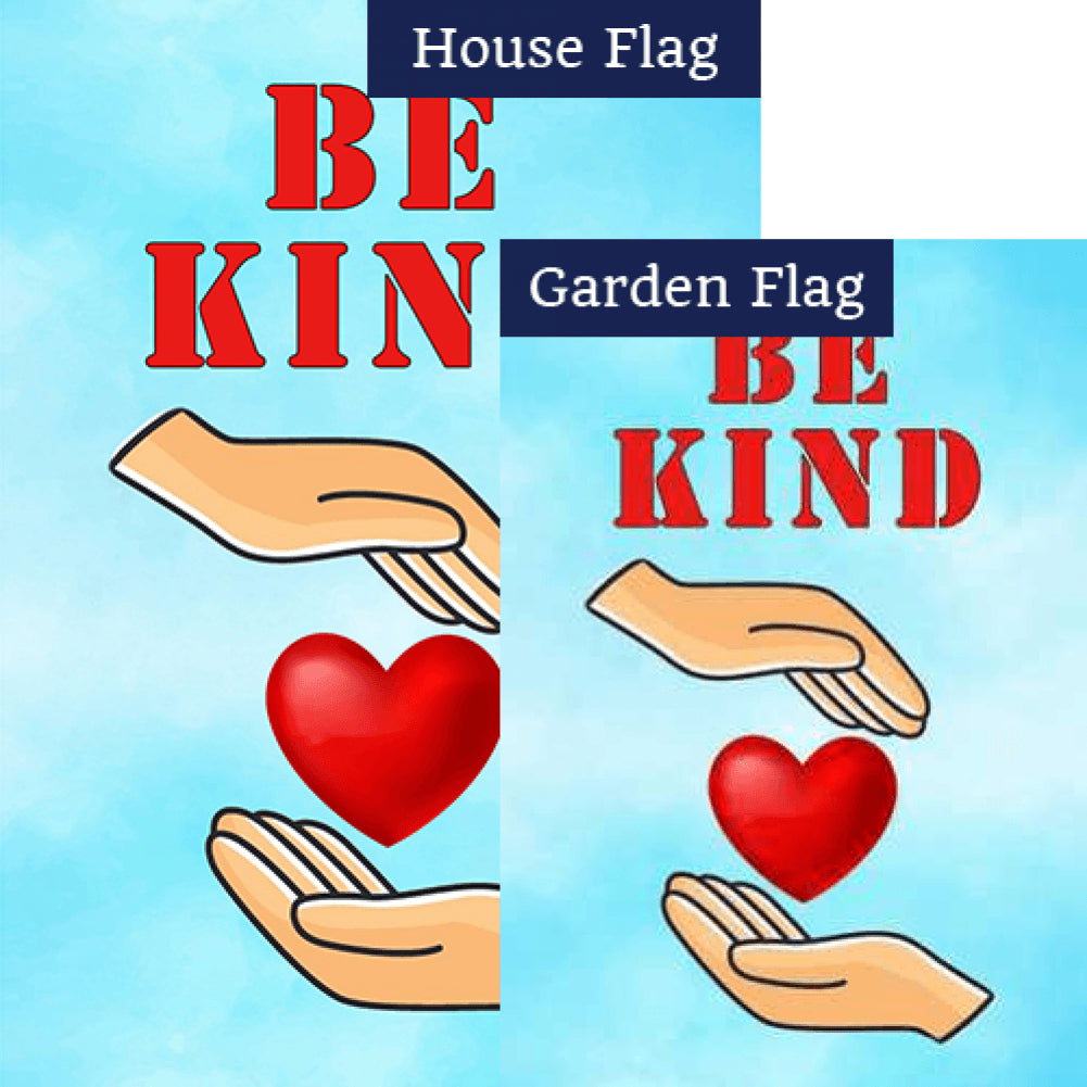 Be Kind To Your Heart Double Sided Flags Set (2 Pieces)