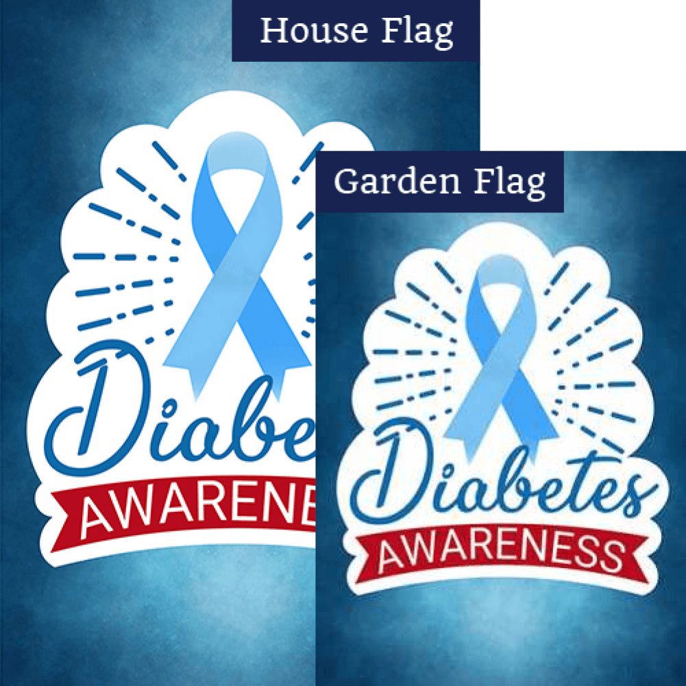 Diabetes Awareness Double Sided Flags Set (2 Pieces)