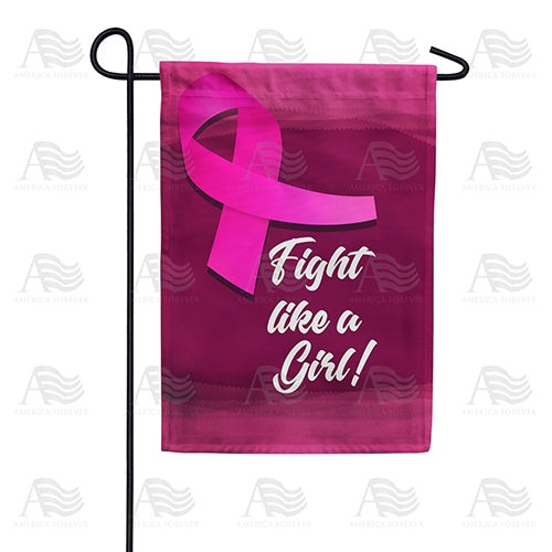 Girl, Fight Breast Cancer! Double Sided Garden Flag
