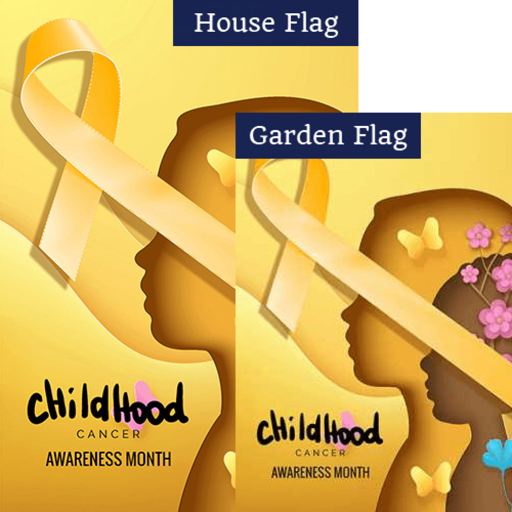 Childhood Cancer Month Double Sided Flags Set (2 Pieces)
