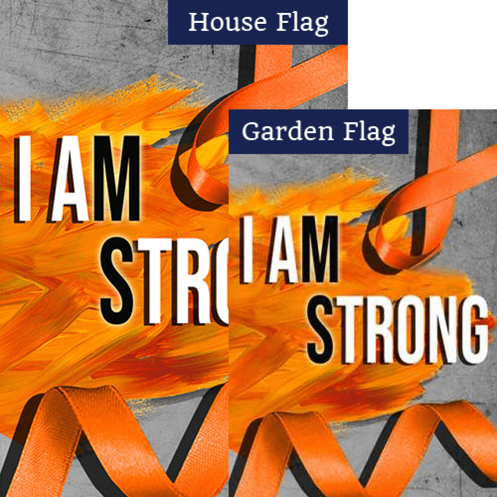 Strong Against MS Double Sided Flags Set (2 Pieces)