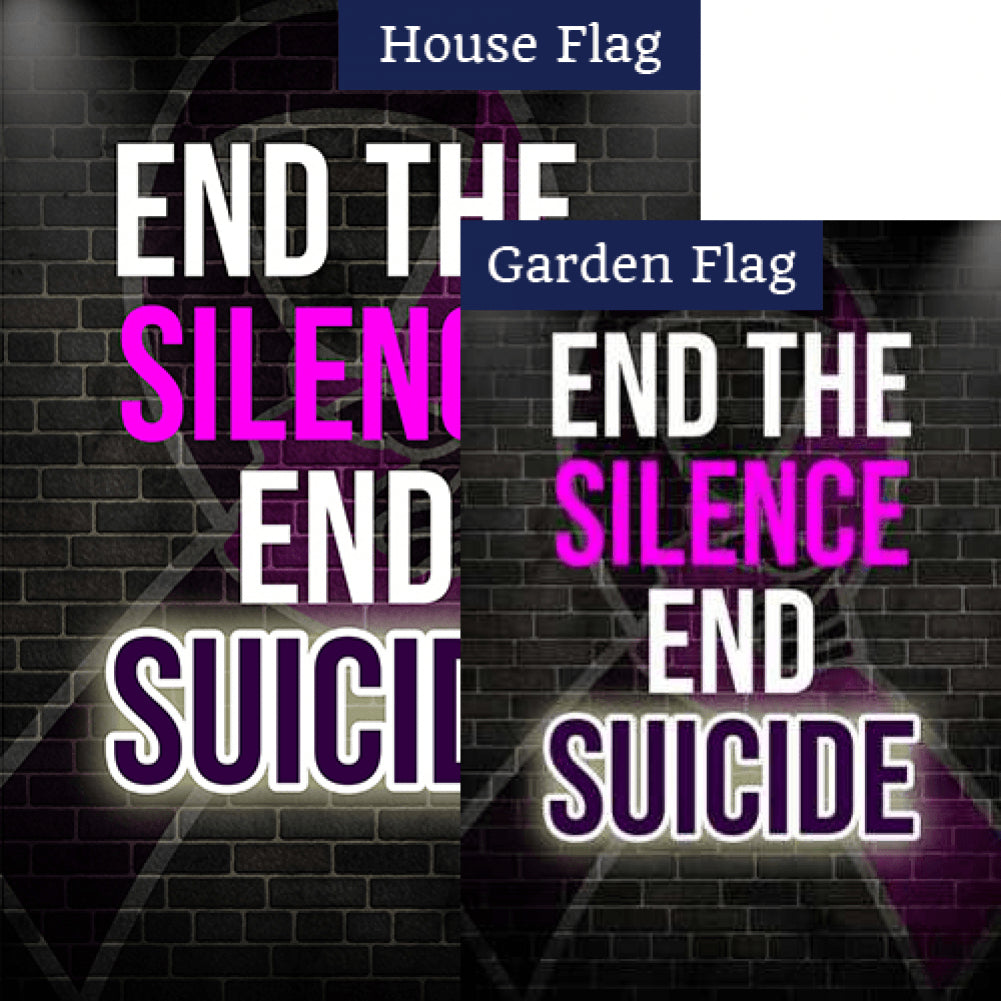 End Suicide Double Sided Flags Set (2 Pieces)