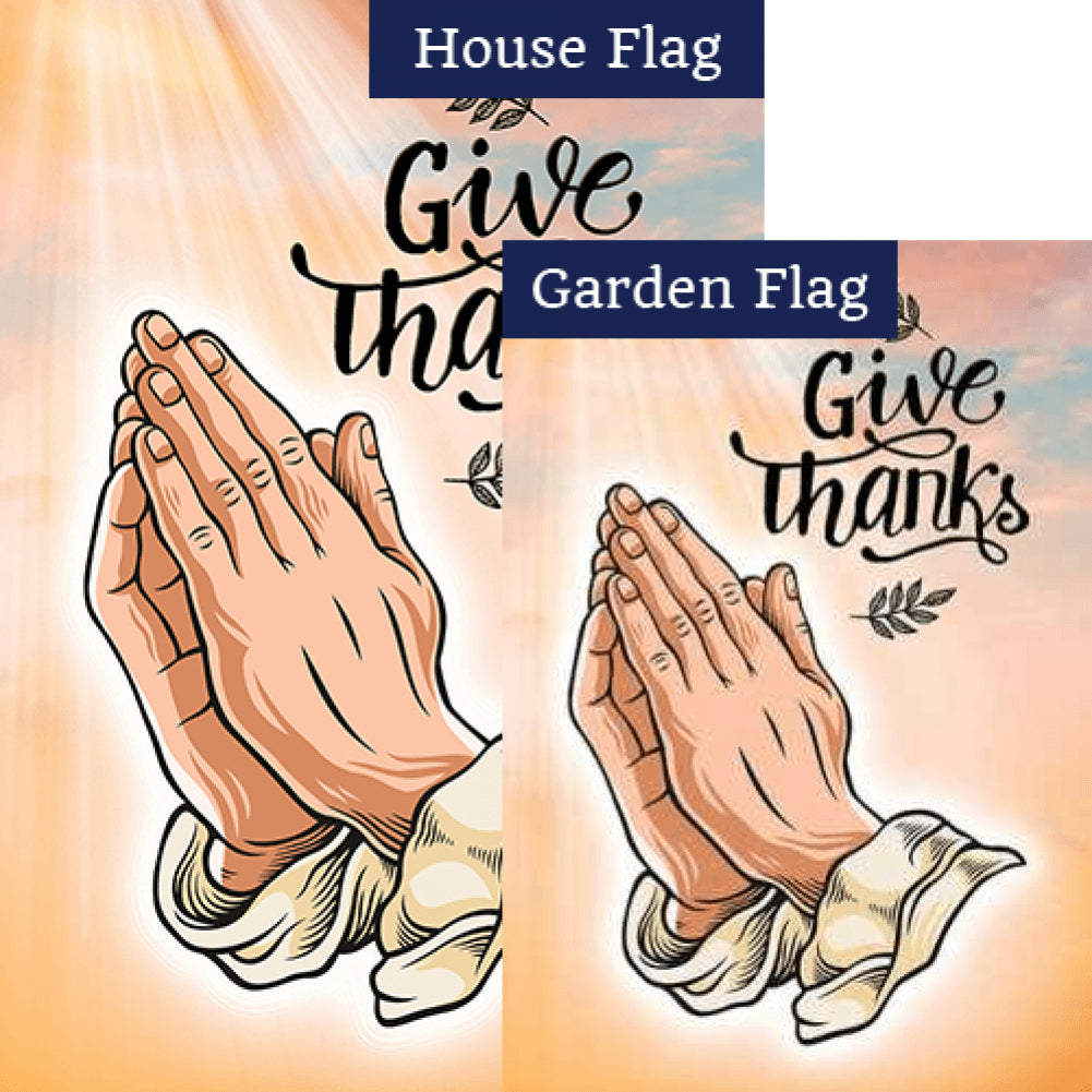 Prayer Of Thanks Double Sided Flags Set (2 Pieces)