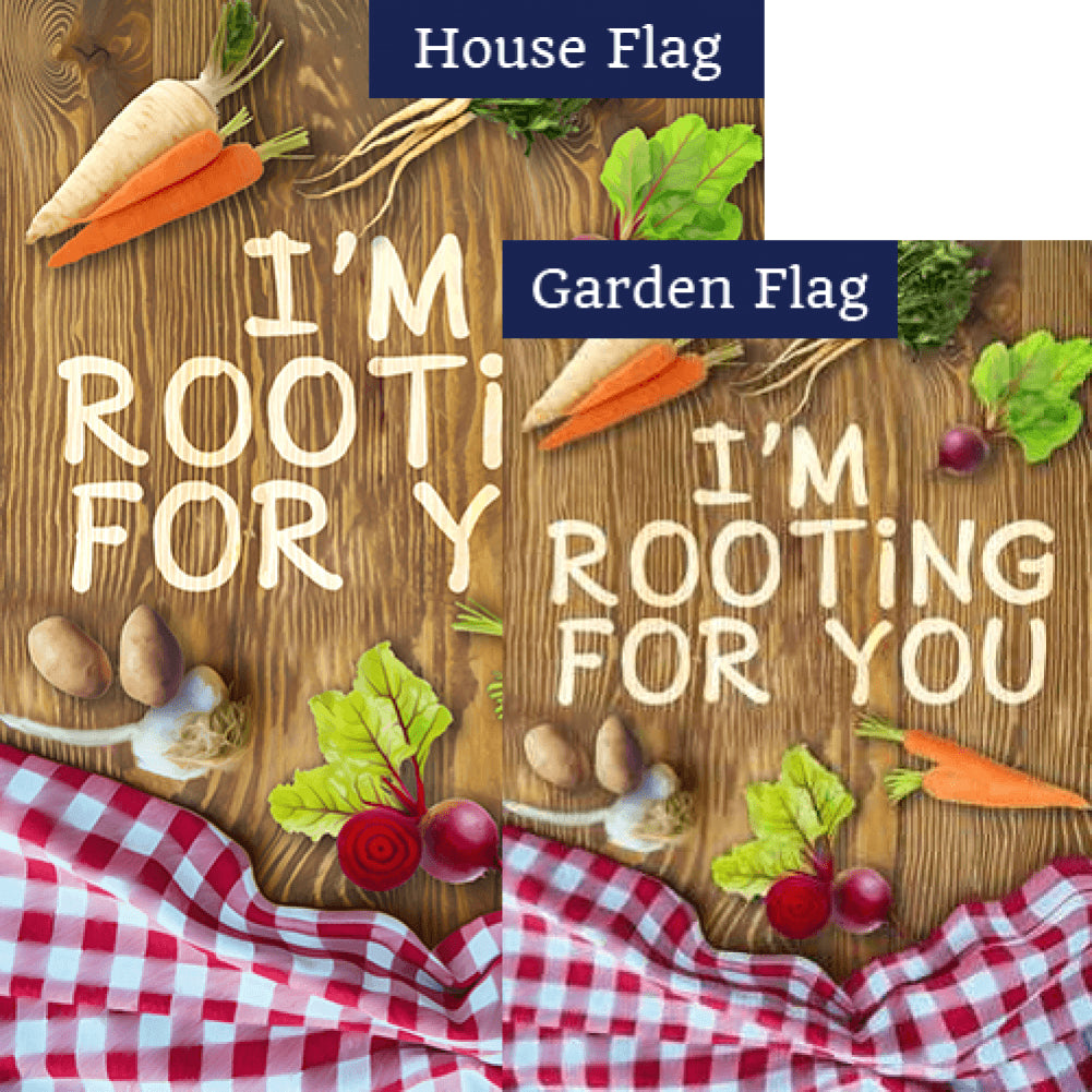 I'm Rooting For You Double Sided Flags Set (2 Pieces)
