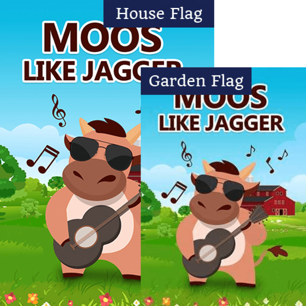 Moos Like Jagger Double Sided Flags Set (2 Pieces)