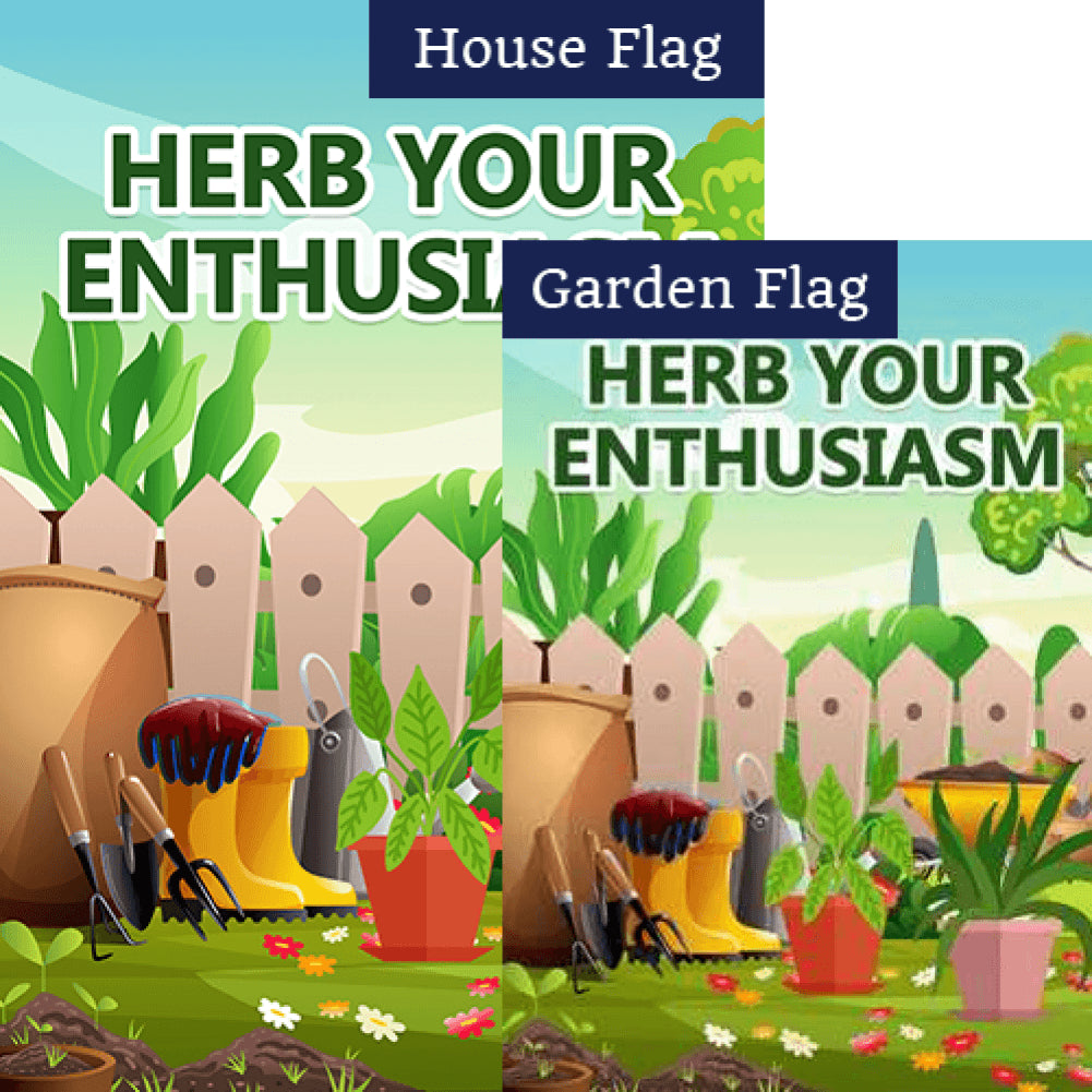 Herb Your Enthusiasm Double Sided Flags Set (2 Pieces)