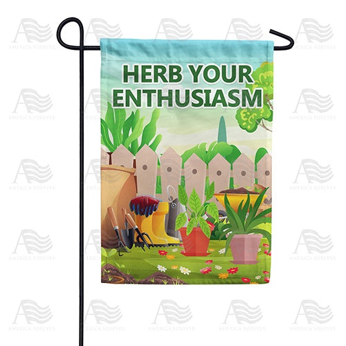 Herb Your Enthusiasm Double Sided Garden Flag