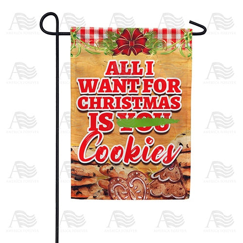 Wishing For Christmas Cookies Double Sided Garden Flag