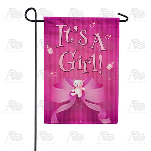 It's A Girl! Double Sided Garden Flag