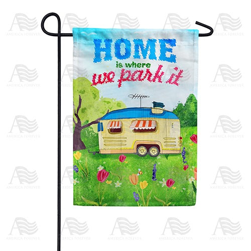 Our Home On Wheels Double Sided Garden Flag