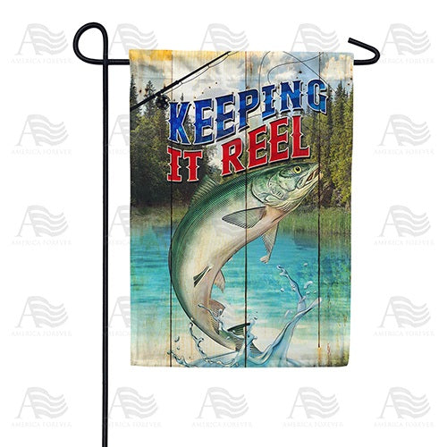 America Forever Keeping It Reel Double Sided Garden Flag