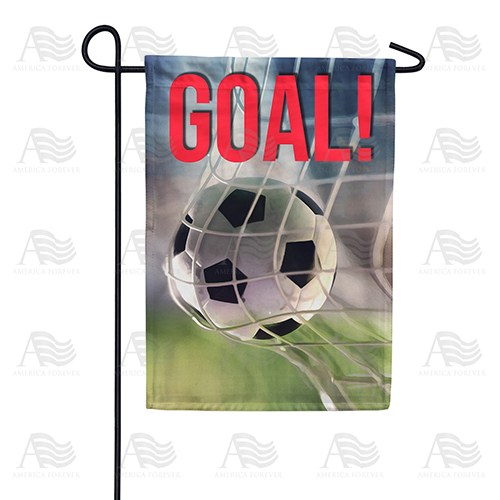 Soccer Goal Double Sided Garden Flag