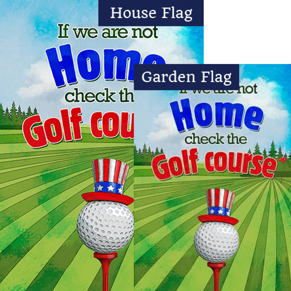Check The Golf Course Double Sided Flags Set (2 Pieces)