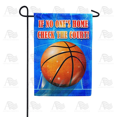 At The Basketball Court Double Sided Garden Flag