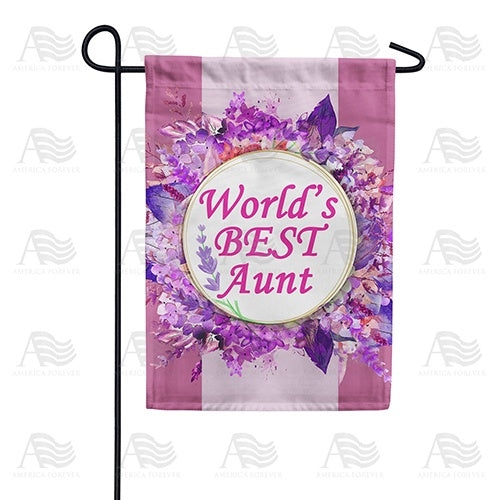 World's Best Aunt Double Sided Garden Flag