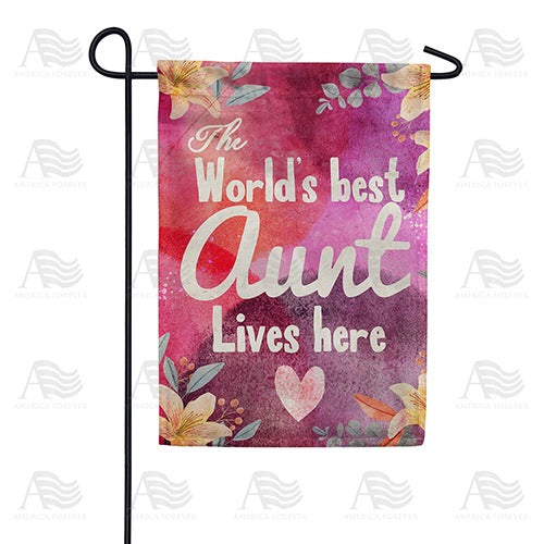 Best Aunt Lives Here Double Sided Garden Flag