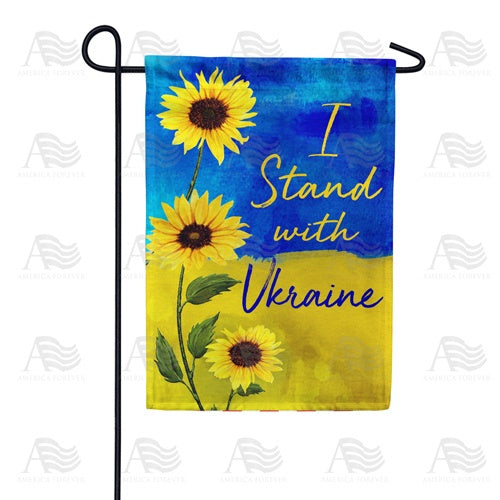 I Stand with Ukraine - Sunflowers Double Sided Garden Flag