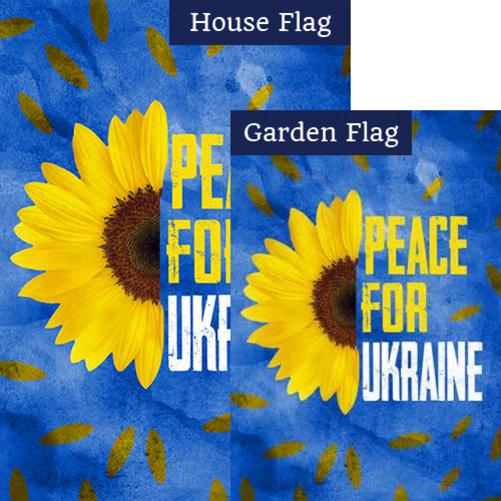 Peace for Ukraine Double Sided Flags Set (2 Pieces)