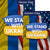 We Stand with Ukraine Double Sided Flags Set (2 Pieces)
