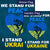 We Stand with Ukraine, We Stand for Peace Flags Set (2 Pieces)