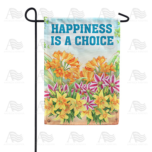 Choose To Be Happy Double Sided Garden Flag