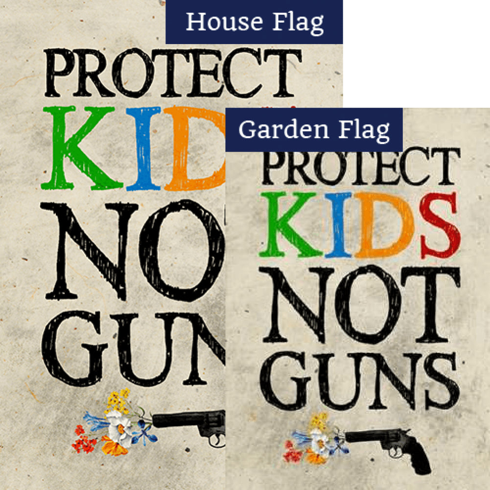 Protect Kids Not Guns Double Sided Flags Set (2 Pieces)