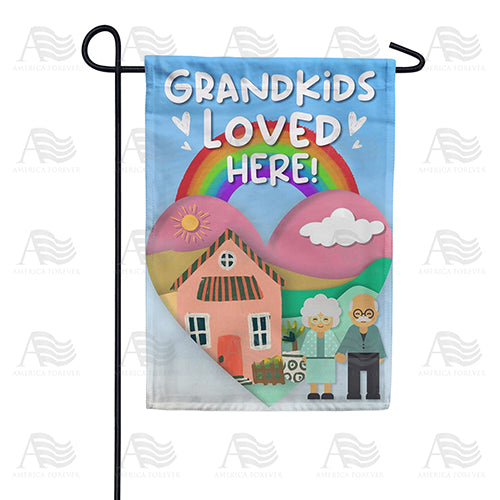 Grandkids Welcomed Here Double Sided Garden Flag