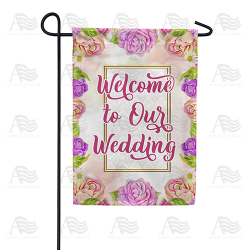 Wedding Welcome Double Sided Garden Flag