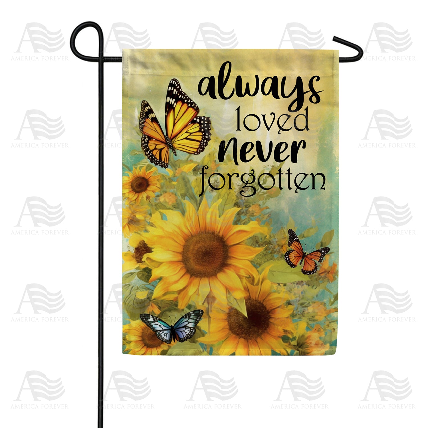 Always Loved Never Forgotten Double Sided Garden Flag